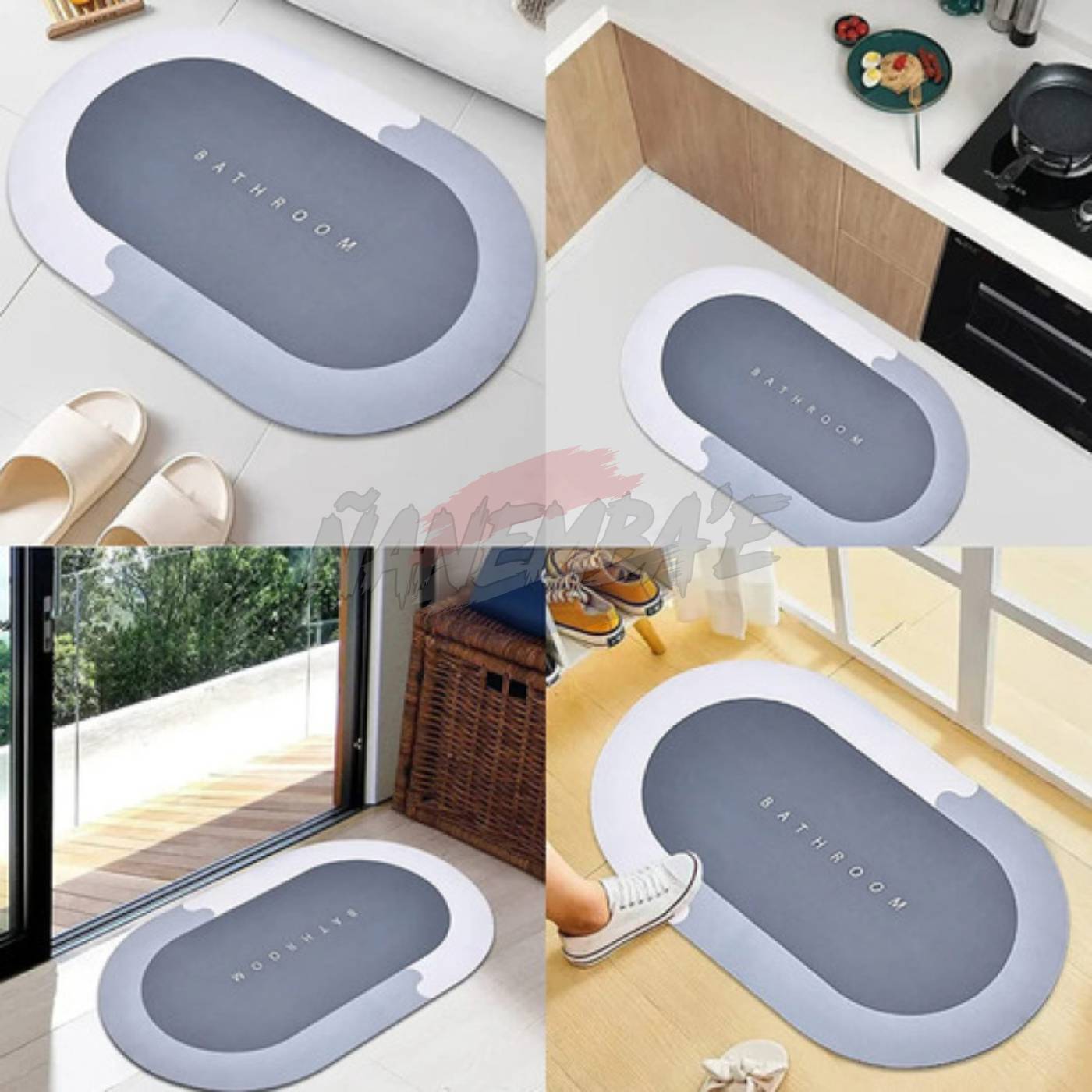 FreshMat - Alfombra Antideslizante p/ Baño - 2x1